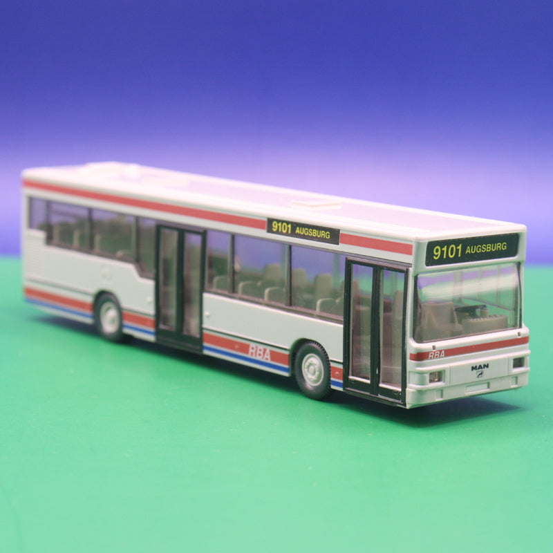 MAN NL 202 - RBA Augsburg - Linie 9107 Augsburg - Gebraucht, Ohne OVP - Modellbus Wiking