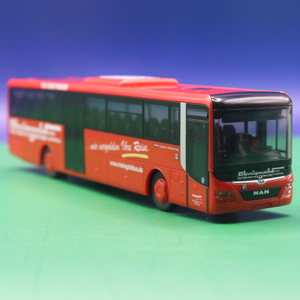 MAN Lions Intercity - Rheingold Reisen - Gebraucht, Ohne Zurüstteile - Modellbus Rietze 74711