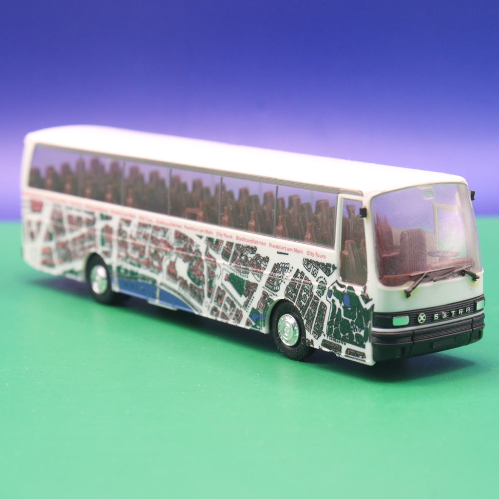 Setra S 215 HD - Stadtrundfahrten Frankfurt am Main - Gebraucht, Ohne OVP - Modellbus Herpa
