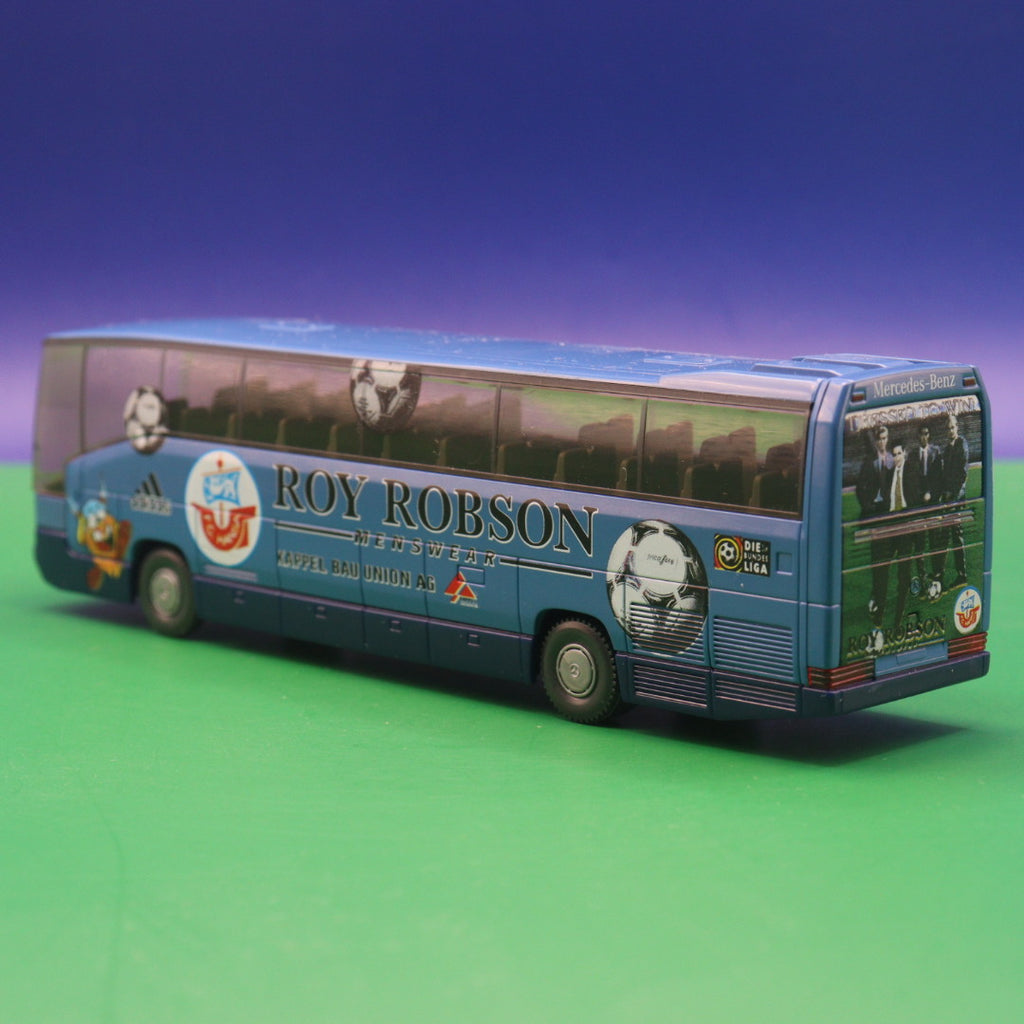 Mercedes Benz O 404 RHD  - FC Hansa Rostock - Gebraucht, Ohne OVP - Modellbus Wiking