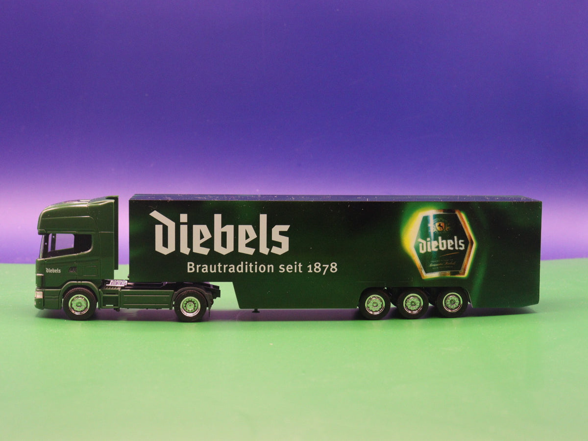 Scania LKW Modell - Diebels (Brautradition seit 1878) - Herpa LKW Modell 1:87 H0