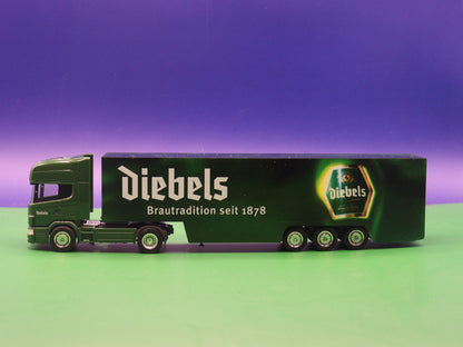 Scania LKW Modell - Diebels (Brautradition seit 1878) - Herpa LKW Modell 1:87 H0