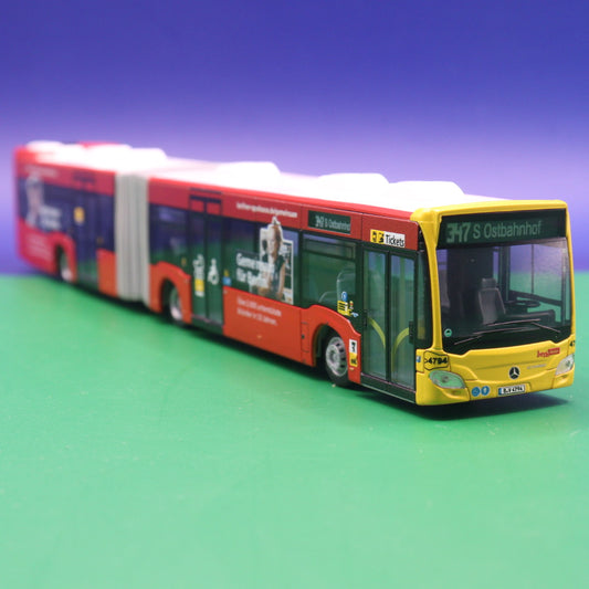 Mercedes Benz Citaro C2 G - BVG Berlin - Berliner Sparkasse (Gemeinsam für Berlin) - Modellbus Rietze 69964