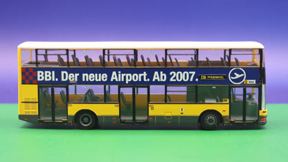 MAN/ABB Henschel DN 95 - Traditionsbus GmbH Berlin - BVG Berlin - BBI der neue Airport ab 2007 (BER) -  Modellbus Rietze 67528-2 (Auslieferung: 11/2020)
