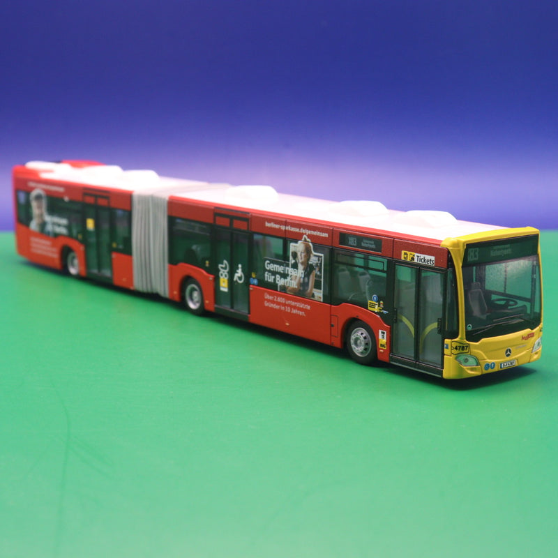 Mercedes Benz Citaro C2 G - BVG Berlin - Berliner Sparkasse (Gemeinsam für Berlin) - Linie X83 Nahariyastr - Modellbus Rietze 69964