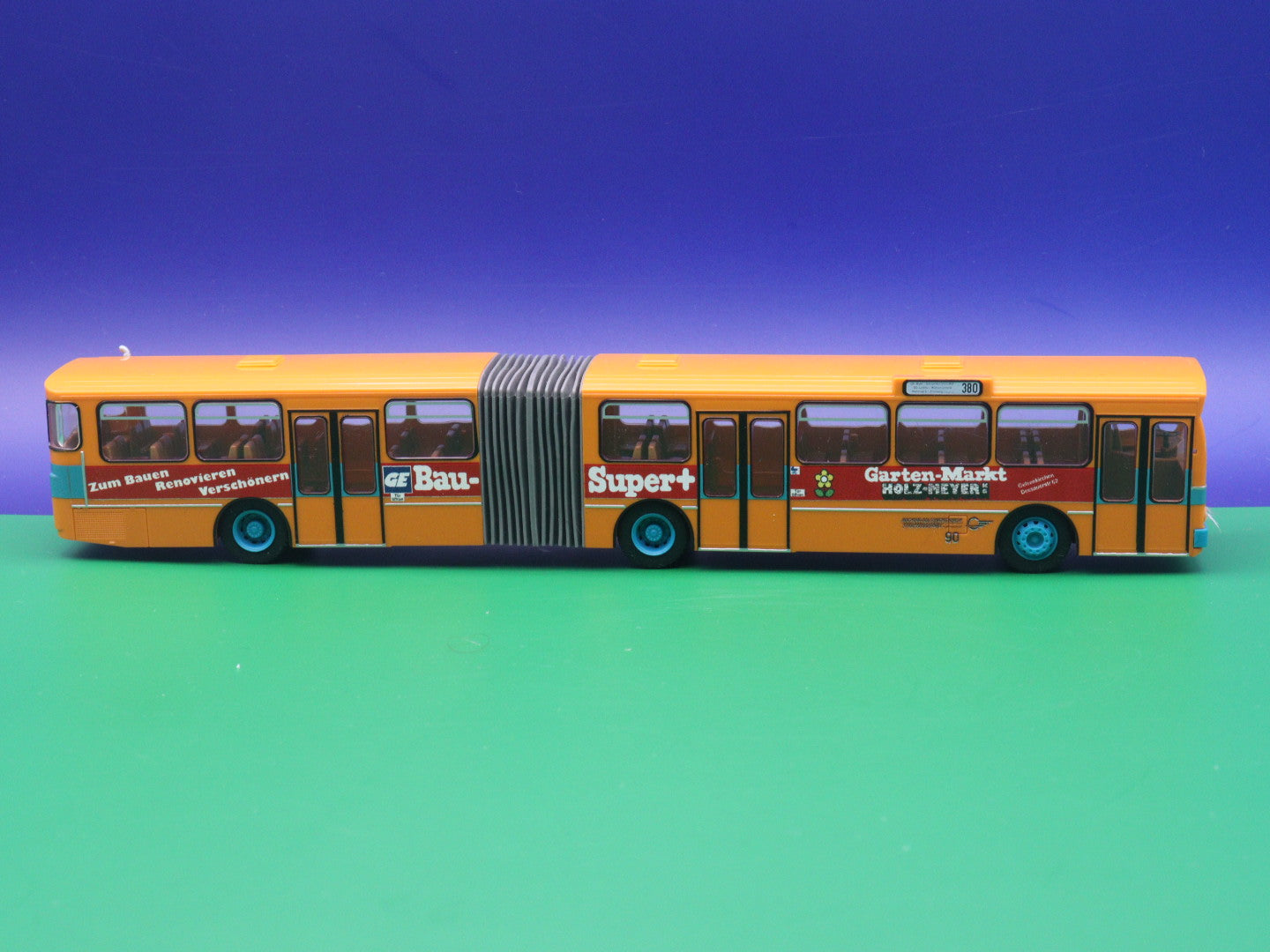 Mercedes Benz O305 G - Bogestra Bochum Gelsenkirchen - Garten Makrt Holz Meyer - Modellbus Rietze