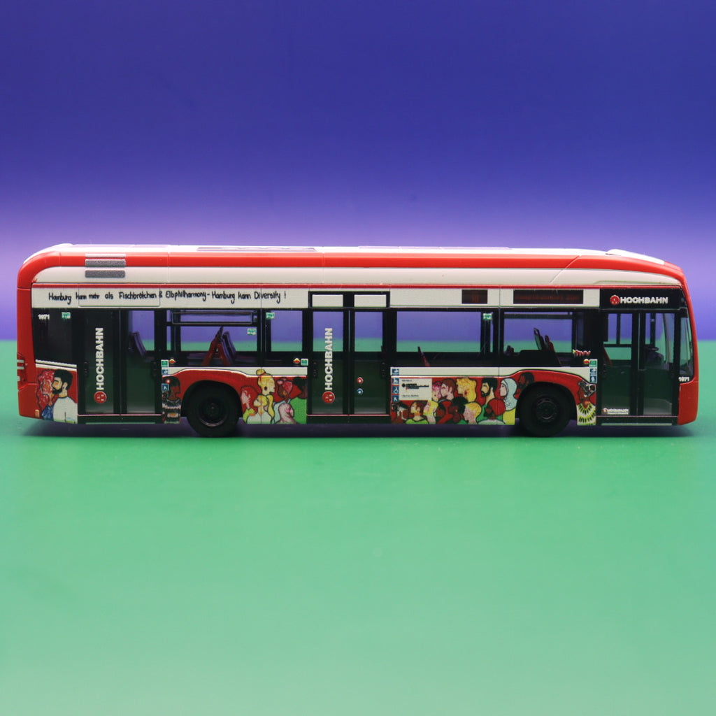 Mercedes Benz eCitaro - Hochbahn Hamburg - Linie 118 U Wandsbek Gartenstadt - Modellbus Rietze 75575 Sondermodell 2022