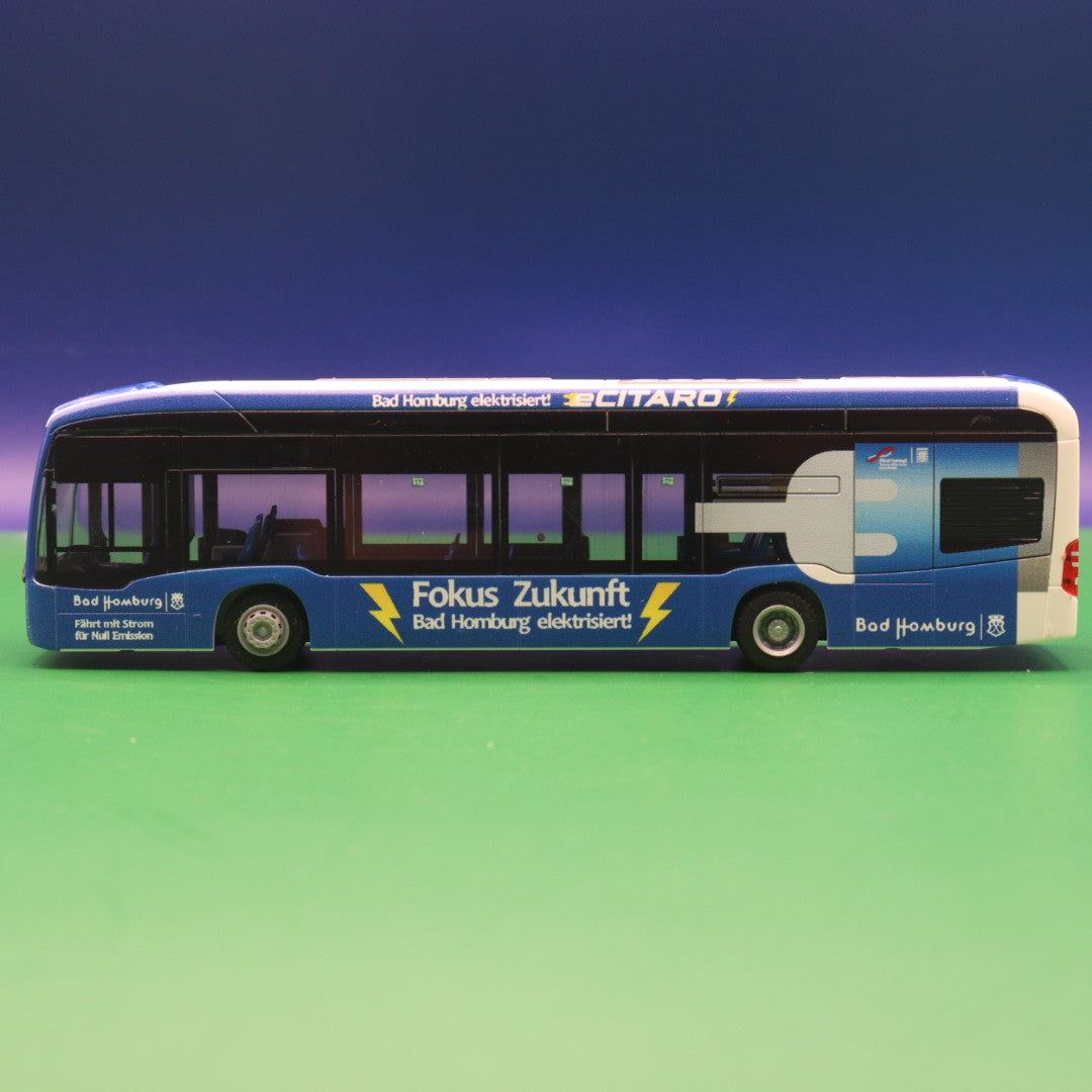 Mercedes Benz eCitaro - Stadtverkehr Bad Homburg - Fokus Zukunft - Modellbus Rietze 75540