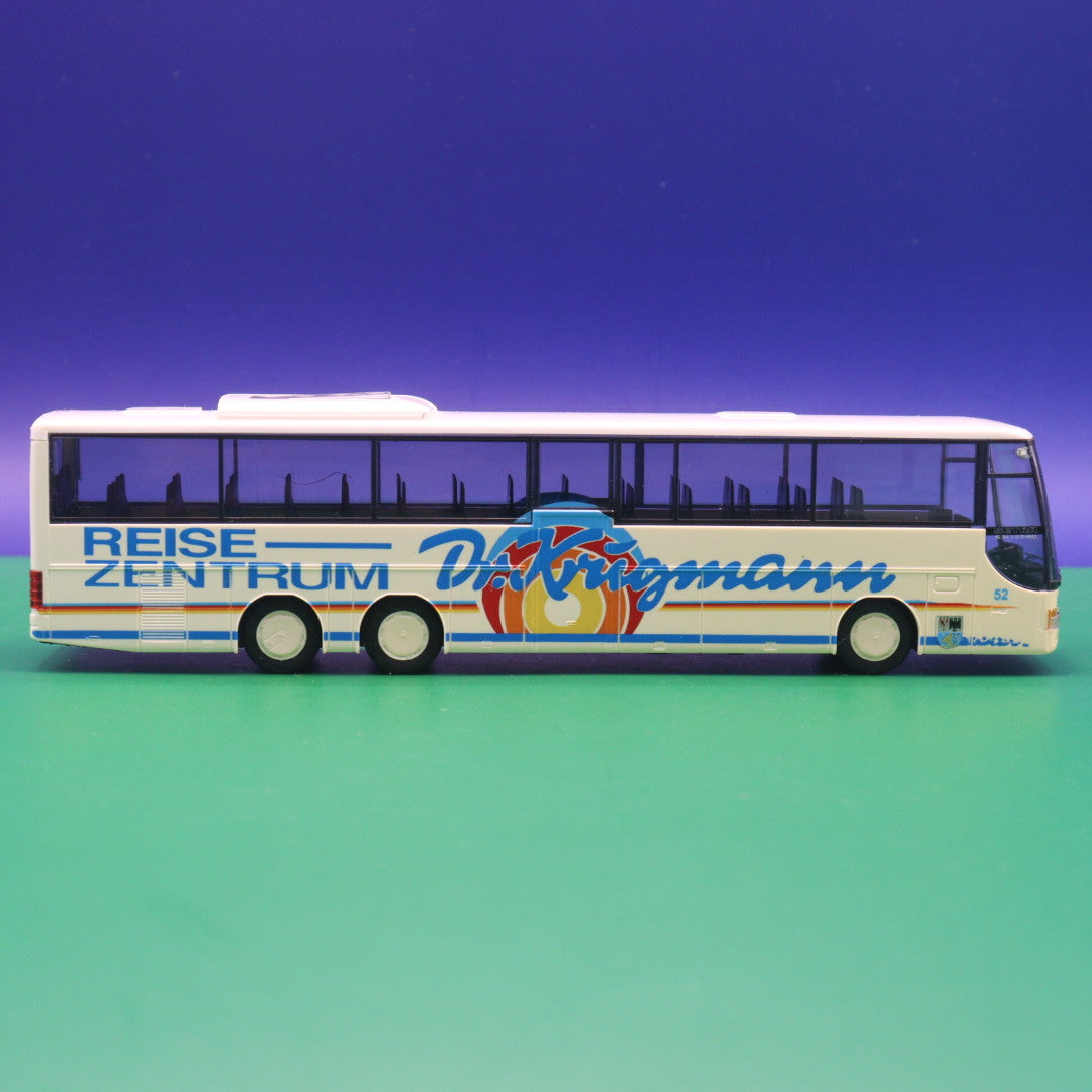 Setra S 317GT HD - Dr Krigmann Reise Zentrum - Gebraucht, OVP beschädigt, Ohne Spiegel - Modellbus Rietze