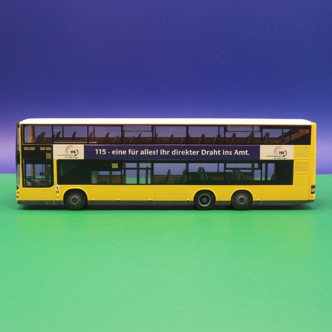 MAN Lions City DL - BVG Berlin - 115 Ihre Bündnisnummer  - Gebraucht - Modellbus Rietze 67740