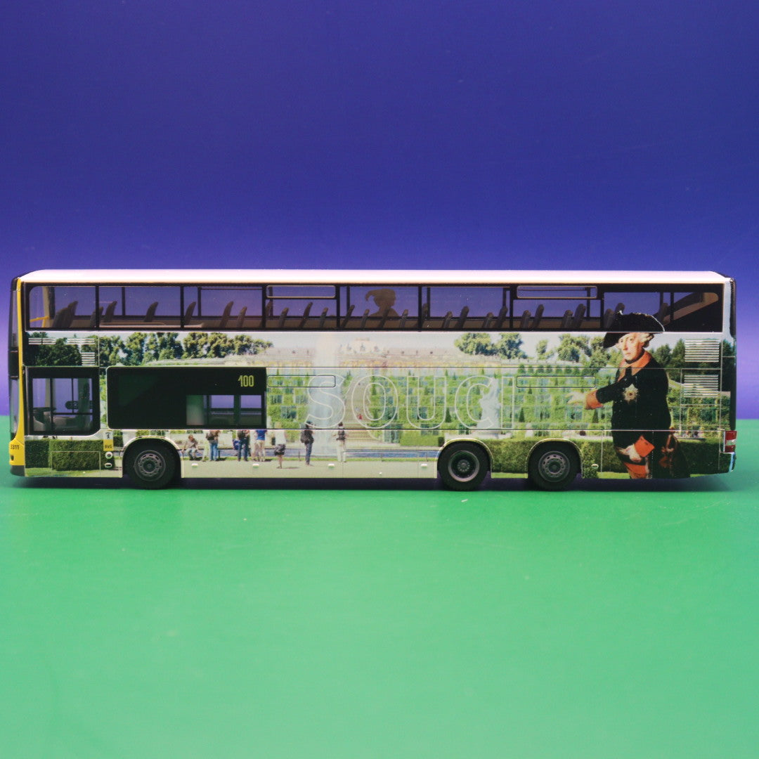MAN DL07 - BVG Berlin - Schloß Sanssouci - Linie 100 S+U-Bahnhof Alexanderplatz - Modellbus Rietze 67718