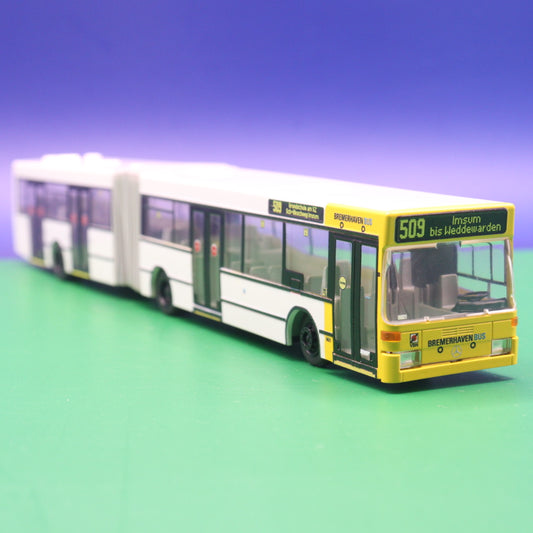 Mercedes Benz O405 G - Verkehrsbetriebe Bremmerhaven Bus - Linie 509 Gundschule am SZ Sch Hirschweg Insum - Modellbus Rietze
