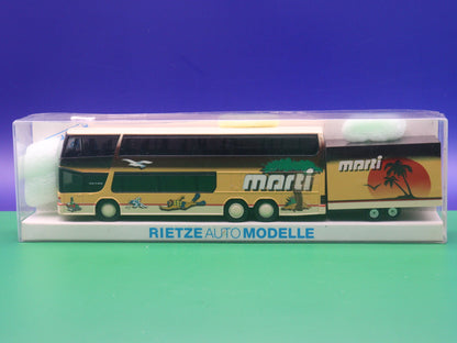 Setra S 328 - Marti Doppelstock mit Anhänger - Modellbus Rietze Reisebus