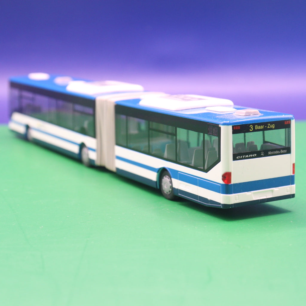 Mercedes Benz O530 Citaro G - Zugerland Verkehrsbetriebe - Linie 3 Baar Zug - Modellbus Rietze (FALSCHE OVP) (Ohne Zurüstteile)