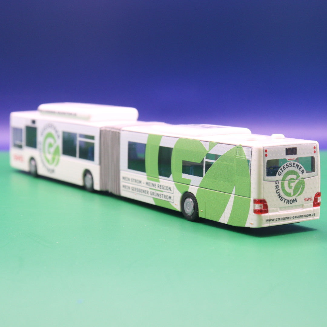 MAN Lions City G CNG - SWG Gießen - Giessener Grünstrom - Modellbus Rietze Mit Vitrine