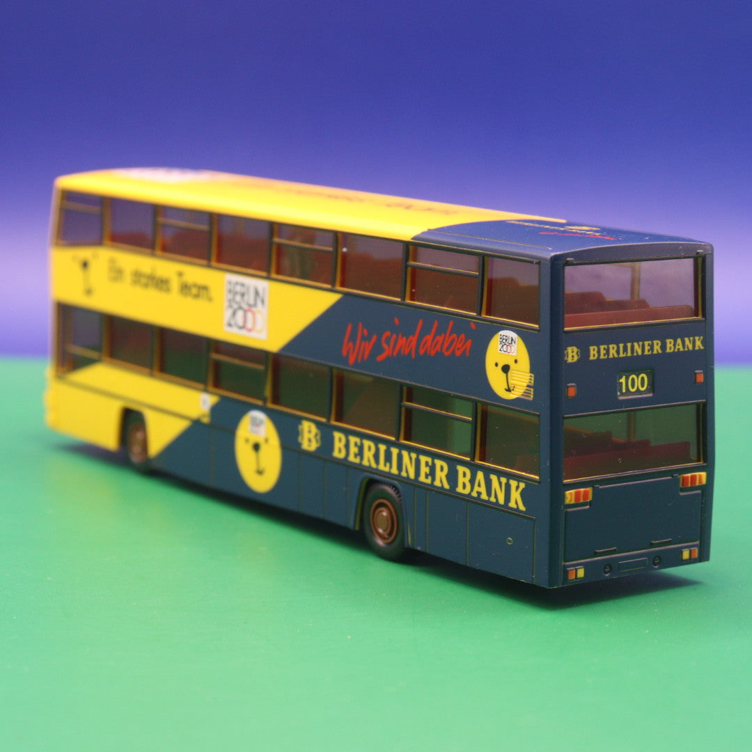 MAN DD - BVG Berlin - Berliner Bank - Berlin 2000 - Linie 100 U+S Bahnhof Zoolg Garten - Modellbus Wiking 62509