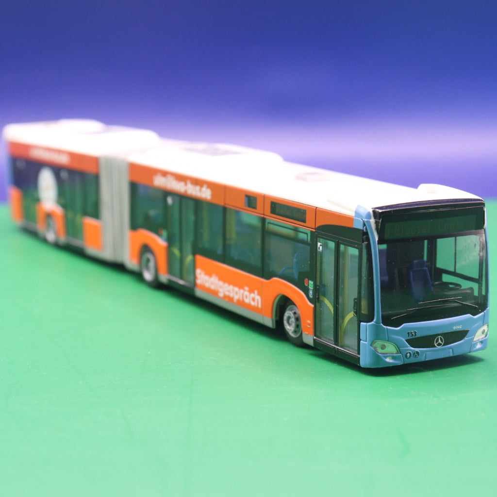 Mercedes Benz Citaro C2 G - Ulm KWS BUS - Stadtgespräch - Linie 10 Blautal Center - Modellbus Rietze