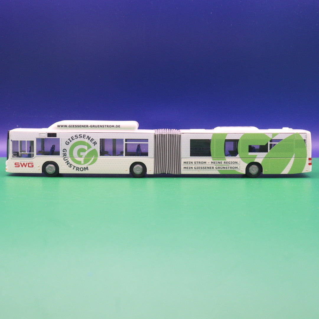 MAN Lions City G CNG - SWG Gießen - Giessener Grünstrom - Modellbus Rietze Mit Vitrine