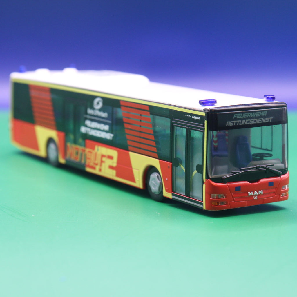MAN Lions City - Feuerwehr Rettungsdienst Kreis Offenbach - Notruf 112 - Modellbus Rietze 72741