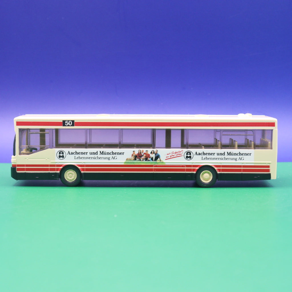Mercedes Benz O405 - Aachener und Münchener Lebensversicherung AG - Gebraucht, Ohne OVP - Modellbus Wiking