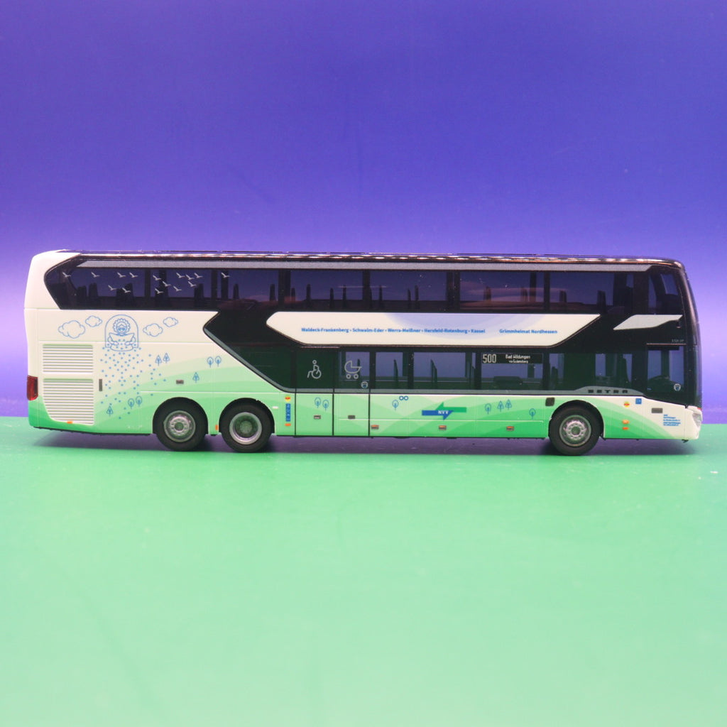 Setra S531 DT - BKW NVV Nordhessischer Verkehrsverbund - Linie 500 Bad Wildungen - Modellbus Kibri 1131015