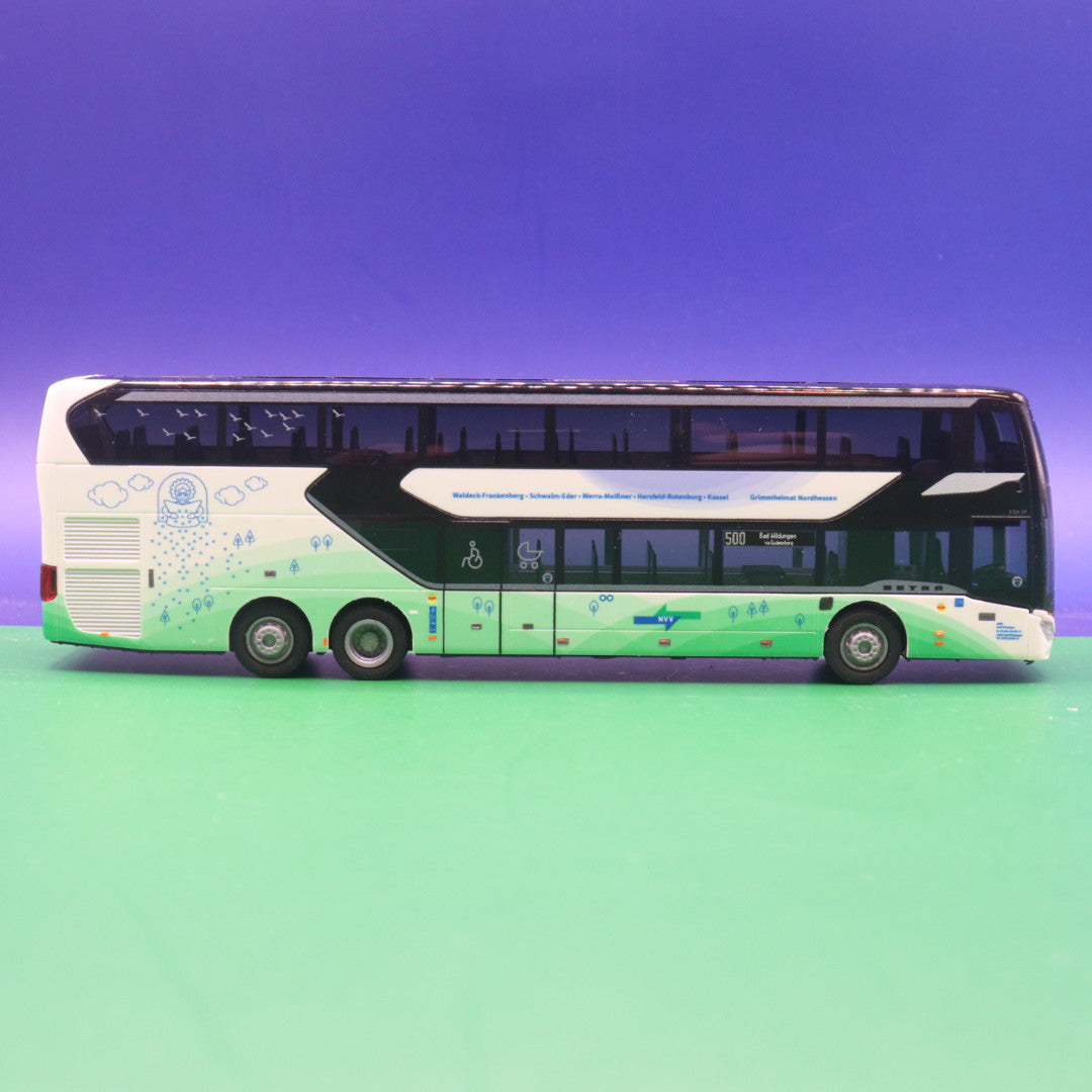 Setra S531 DT - BKW NVV Nordhessischer Verkehrsverbund - Linie 500 Bad Wildungen - Modellbus Kibri 1131015