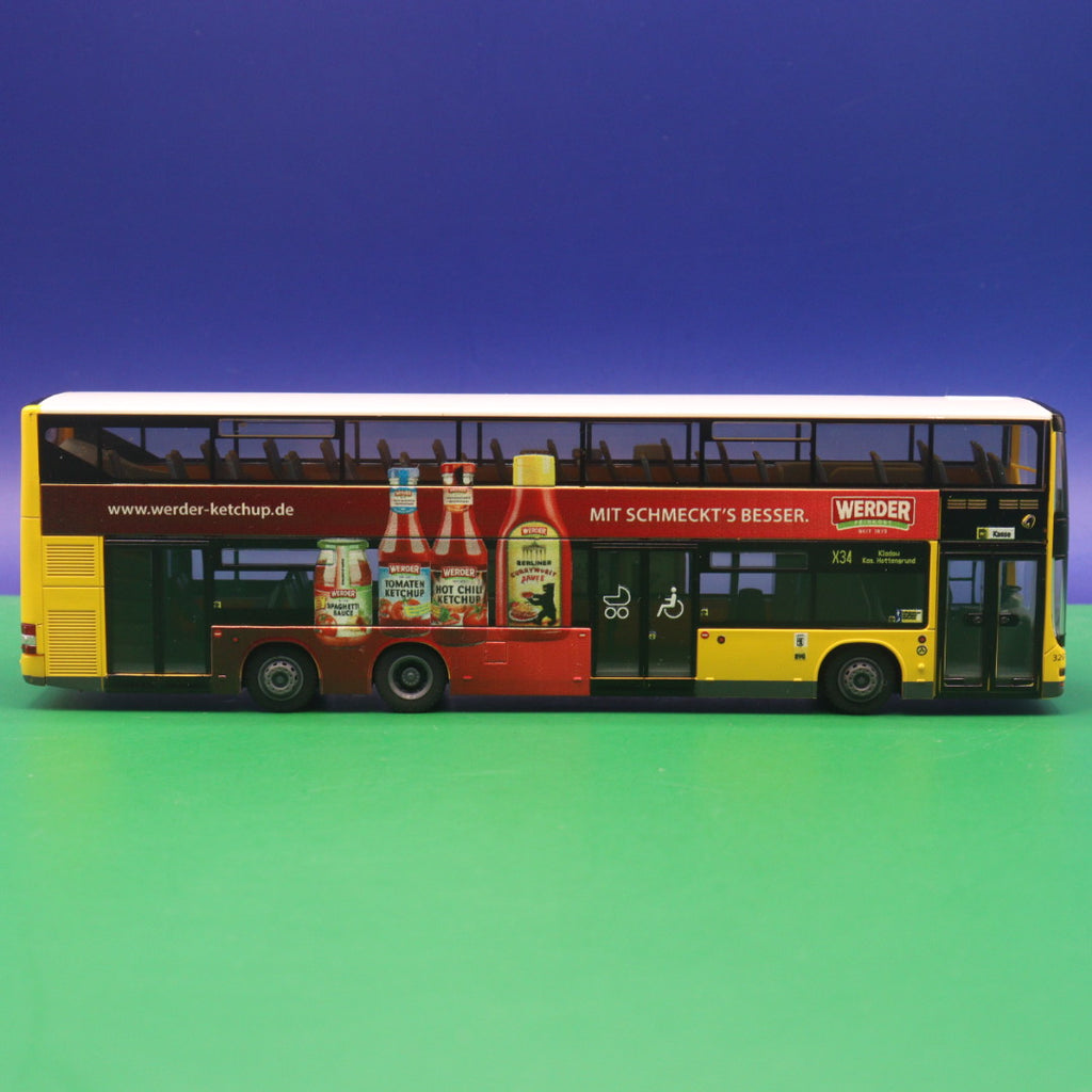 MAN Lions City DL 07 - BVG Berlin - Werder Ketchup - Linie X34 Kladow Kas. Hottengrund - Modellbus Rietze 67775