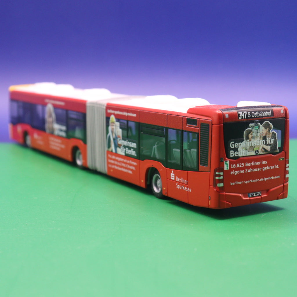 Mercedes Benz Citaro C2 G - BVG Berlin - Berliner Sparkasse (Gemeinsam für Berlin) - Modellbus Rietze 69964
