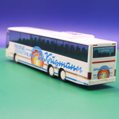 Setra S 317GT HD - Dr Krigmann Reise Zentrum - Gebraucht, OVP beschädigt, Ohne Spiegel - Modellbus Rietze