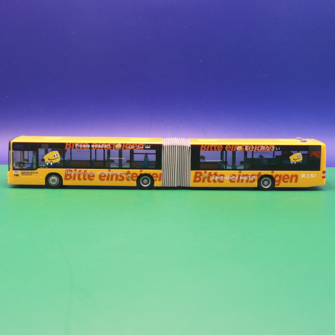 MAN Lions City G - Mainzer Mobilität - Mainzigartig Mobil, Bitte einsteigen - Linie 45 Wiesbaden John F Kennedy Str - Modellbus Rietze 67216