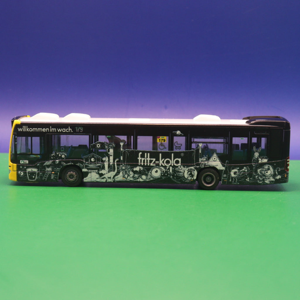 Mercedes Benz Citaro C2 - Omnibusgesellschaft Hartmann (BVG Berlin) - Fritz Kola - Linie 179 Buckow Gerlinger Str - LIMITIERTE AUFLAGE 150 Stück - Modellbus Rietze 73459