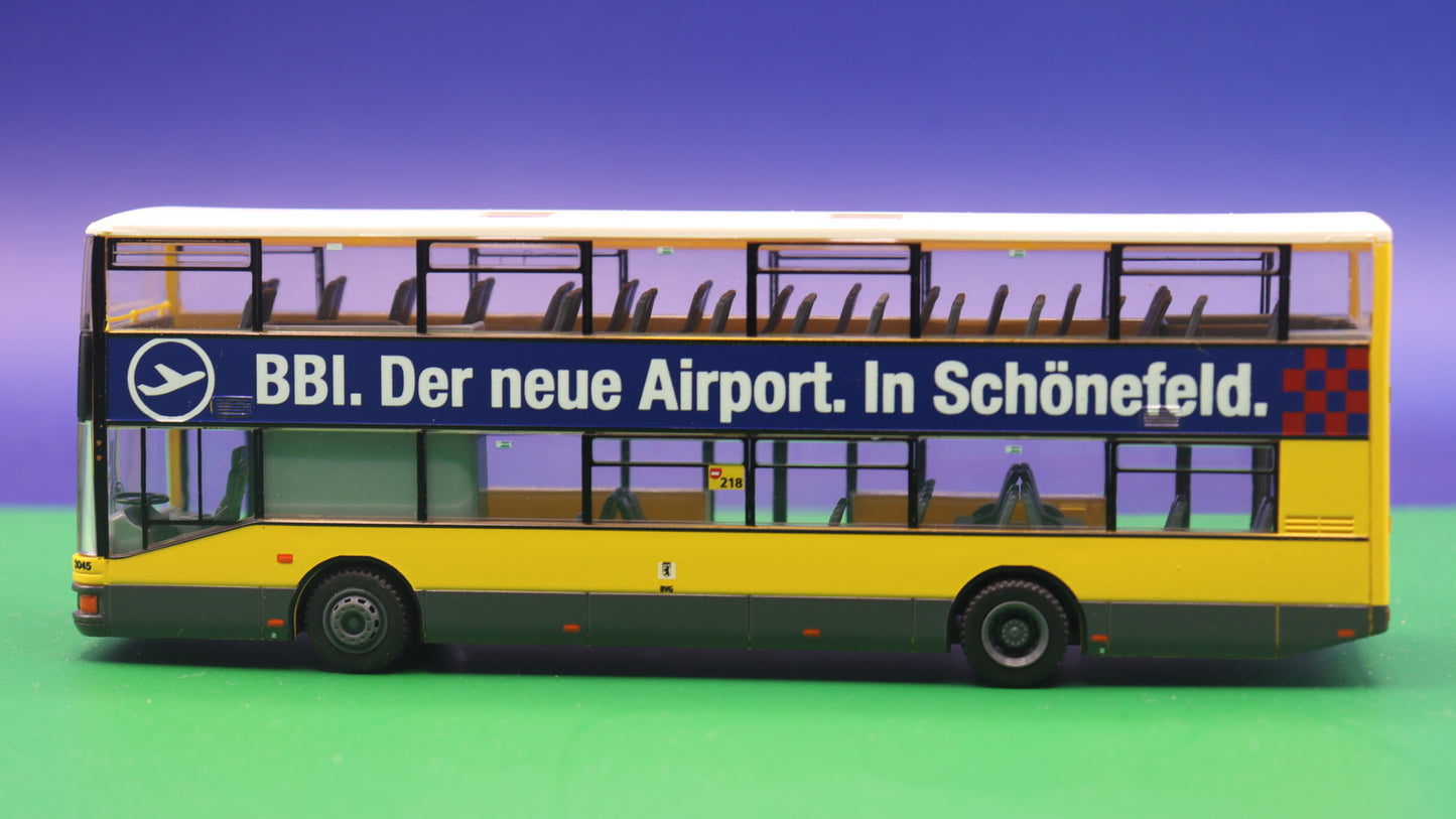 MAN/ABB Henschel DN 95 - Traditionsbus GmbH Berlin - BVG Berlin - BBI der neue Airport ab 2007 (BER) -  Modellbus Rietze 67528-2 (Auslieferung: 11/2020)