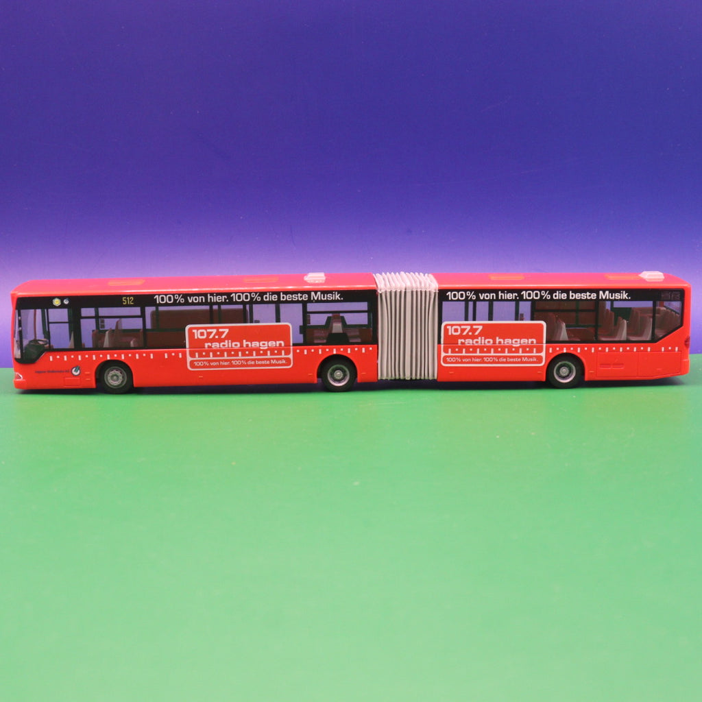 Mercedes Benz O530 Citaro G - 107.7 Radio Hagen - Hagener Straßenbahnen - Modellbus Rietze