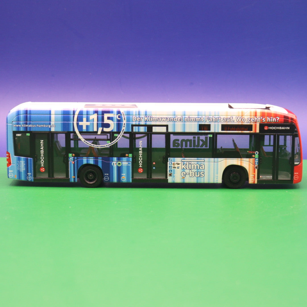 Mercedes Benz eCitaro 12 - Hochbahn Hamburg - Klima Bus - Linie 118 U Fuhlsbüttel - Modellbus Rietze 75592