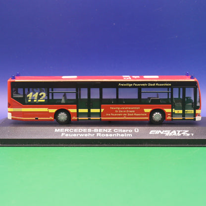 Mercedes Benz O530 Citaro - Feuerwehr Rosenheim MTW - mit Vitrine - Modellbus Rietze 66898