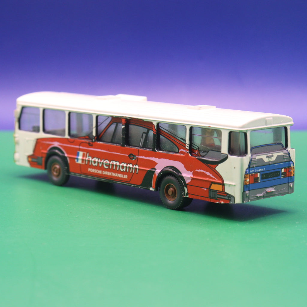 Mercedes Benz O 305 - Havemann Porsche Direkthändler - Gebraucht, Ohne OVP - Modellbus Wiking