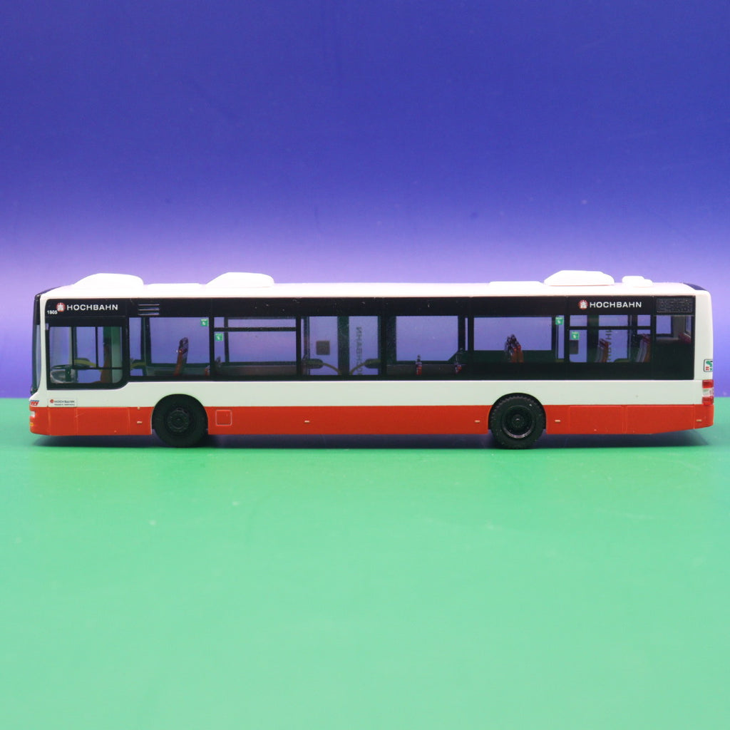 MAN Lions City - Hochbahn Hamburg - 3 Türer - Linie 8 METROBUS S POPPENBÜTTEL - Erscheinungsjahr 2013 - Modellbus Rietze