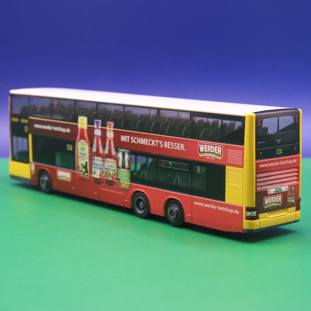 MAN Lions City DL 07 - BVG Berlin - Werder Ketchup - Linie X34 Kladow Kas. Hottengrund - Modellbus Rietze 67775