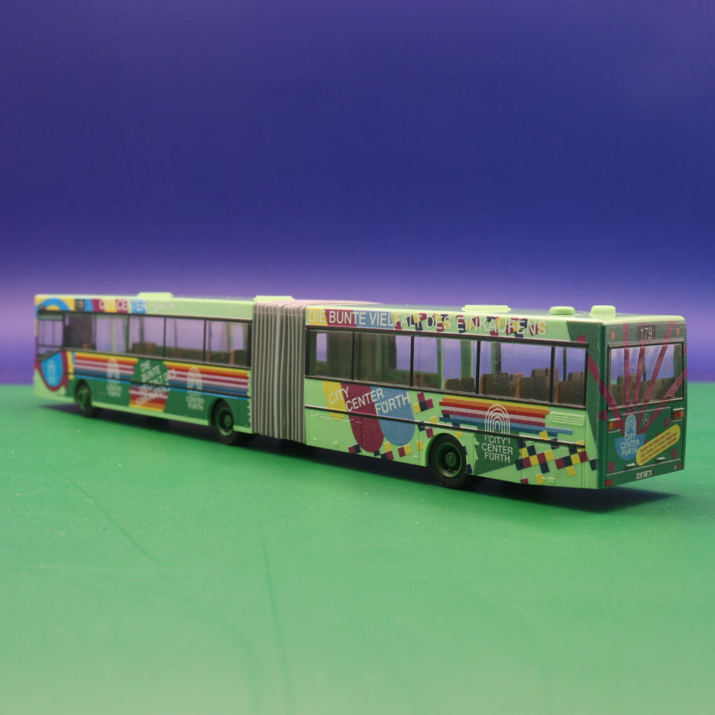 Mercedes-Benz O 405 G - City Center Fürth - Modellbus Rietze 69830 (Erscheinungsjahr: 05/2017) (OVP leichte abnutzung)