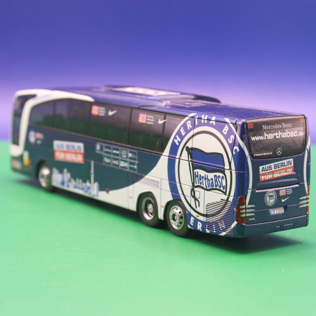 Mercedes Benz Travego M - BVG Berlin - Hertha BSC - Gebraucht Ohne Spiegel - Modellbus Rietze 58190