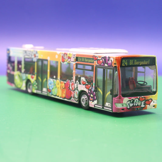 Mercedes Benz O530 Citaro Facelift - VHH Verkehrsbetriebe Hamburg Holstein - Graffiti Paintbus - Linie 124 Bf Bergedorf - Modellbus Rietze