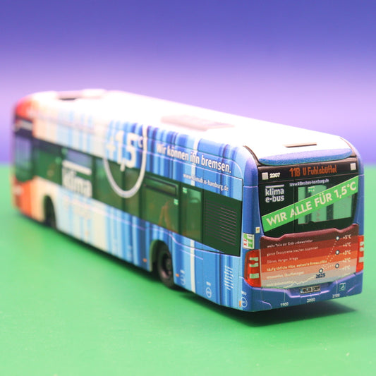 Mercedes Benz eCitaro 12 - Hochbahn Hamburg - Klima Bus - Linie 118 U Fuhlsbüttel - Modellbus Rietze 75592