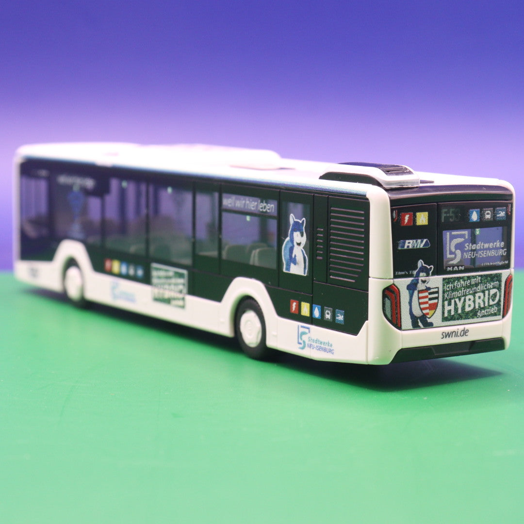 MAN New Lions City 12 Hybrid - Stadtwerke Neu Isenburg - RMV - Linie OF 53 Nei Isenburg Bahnhof West - Modellbus Rietze 75311