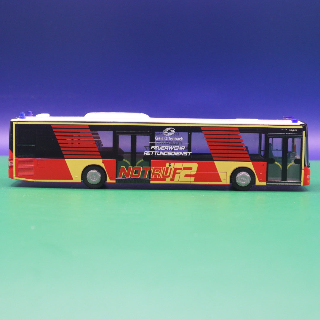 MAN Lions City - Feuerwehr Rettungsdienst Kreis Offenbach - Notruf 112 - Modellbus Rietze 72741
