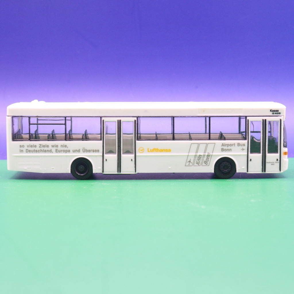 Mercedes Benz O405 - Lufthansa - Köln Bonn Airport - Linie 670 Flughafen Köln Bonn - Modellbus Kembel (OVP BESCHÄDIGT (SPIEGEL FEHLEN))