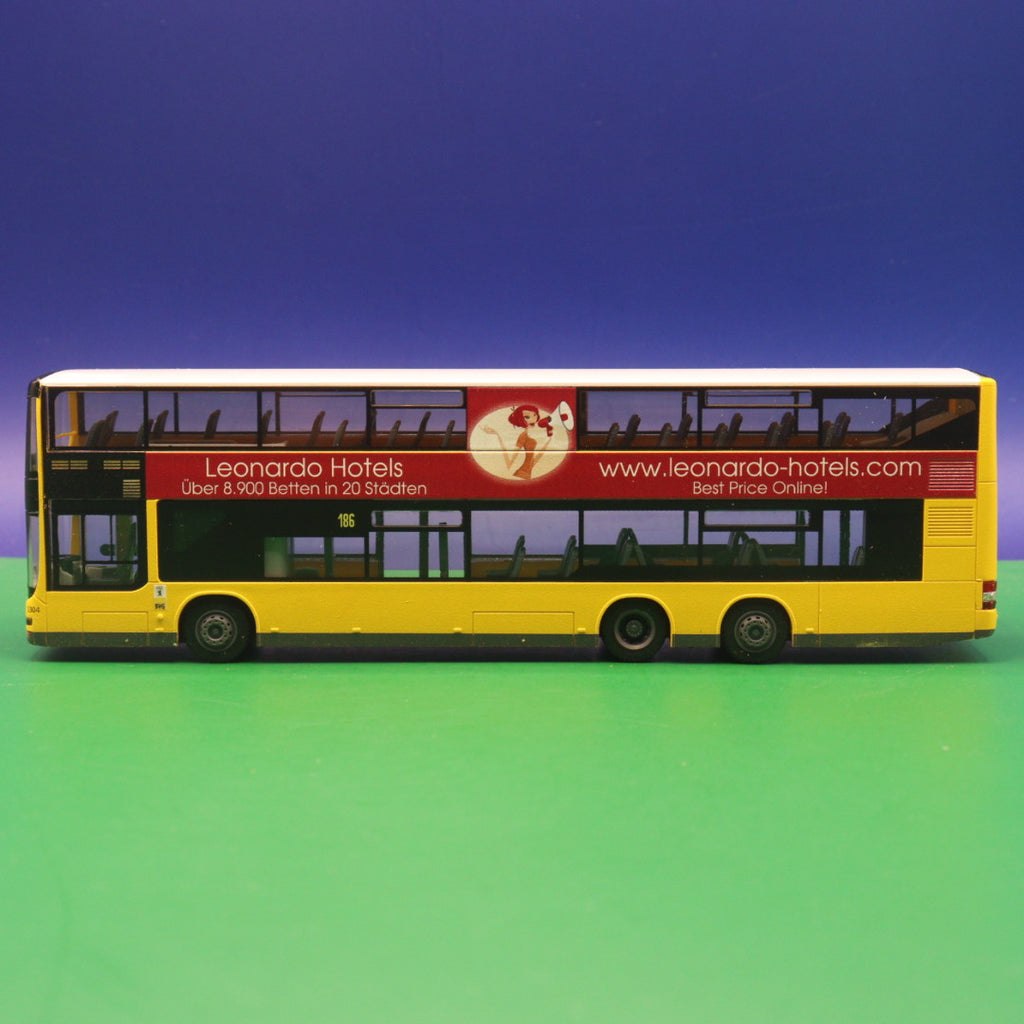 MAN DL07 - BVG Berlin - Leonardo Hotels - Linie 186 S Grunewald - Modellbus Rietze 67738