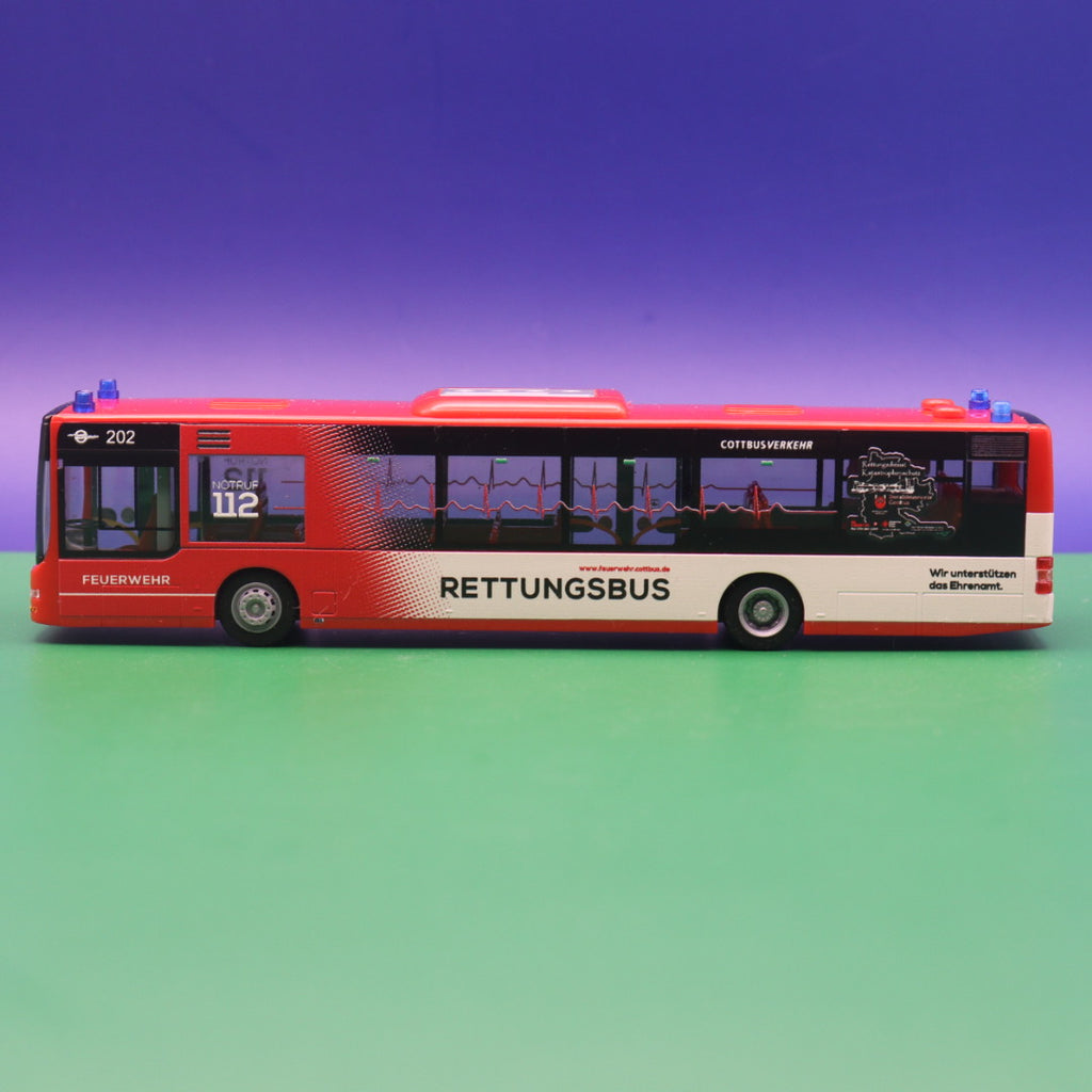 MAN Lions City 12 - Cottbusverkehr  Rettungsbus - Modellbus Rietze 73932
