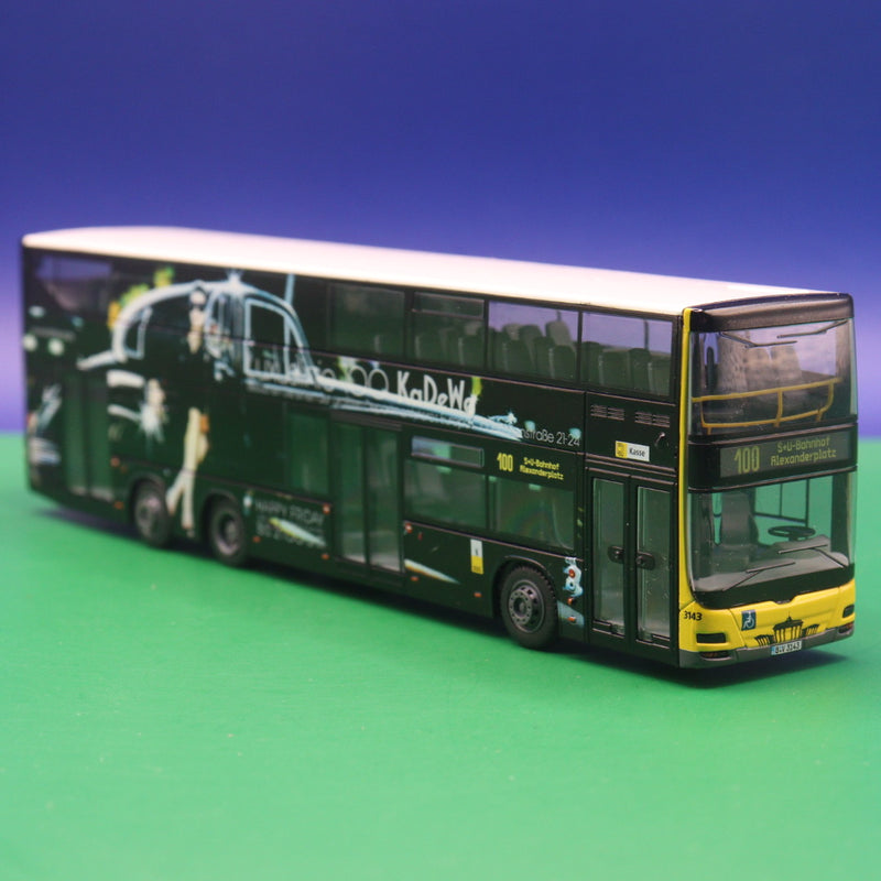 MAN DL07 - BVG Berlin - Luxuslinie 100 KaDeWe - Linie 100 S+U Bahnhof Alexanderplatz - Modellbus Rietze 67322