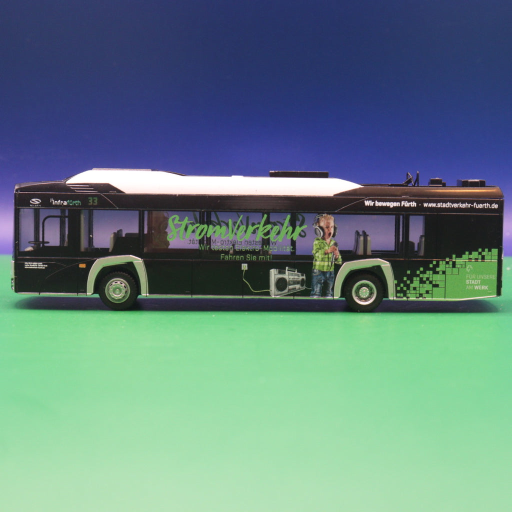 Solaris Urbino 12 Electric - Infra Fürth - Stromverkehr - Modellbus Rietze 73020