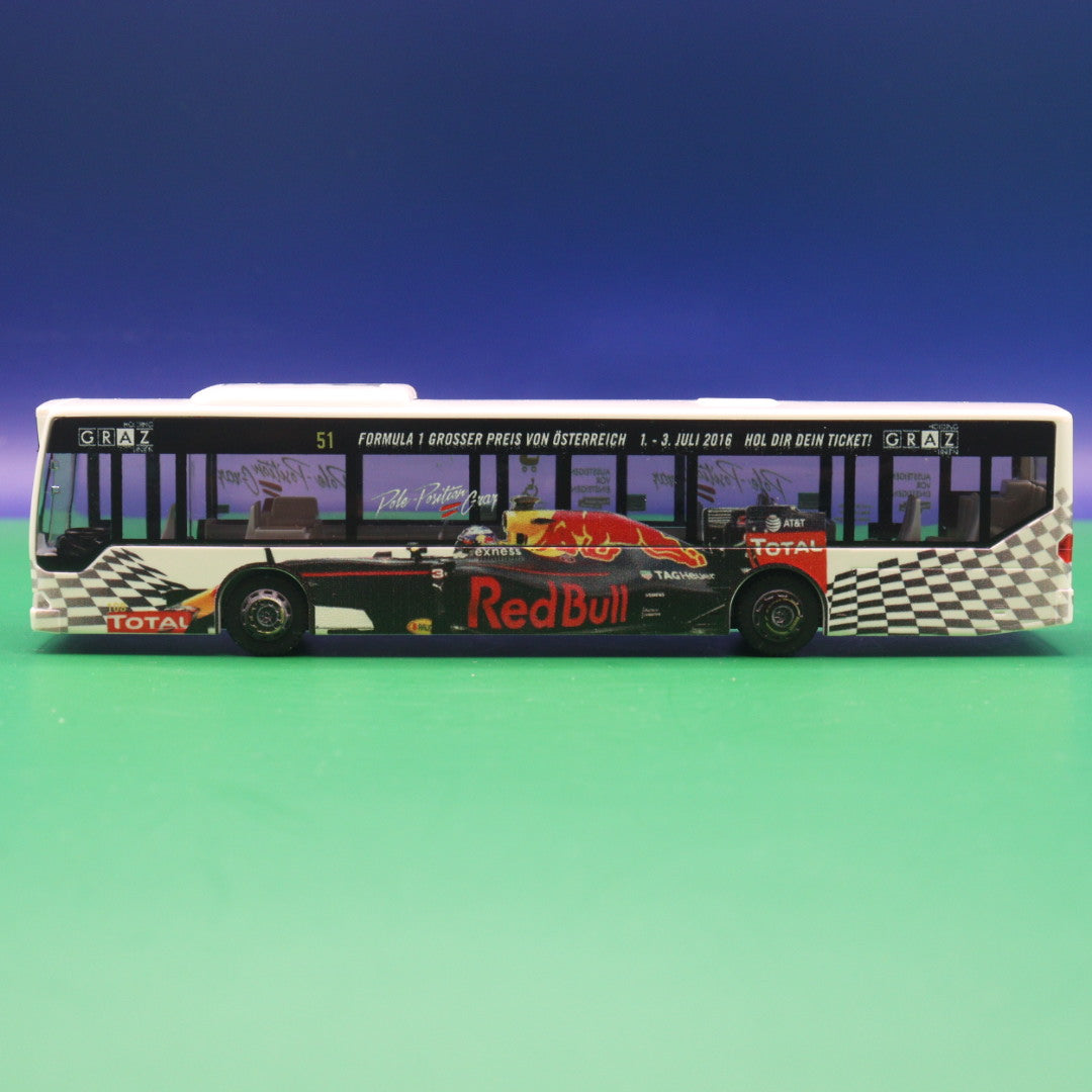 Mercedes Benz O530 Citaro - Graz Verkehr - Formel 1 - RedBull - Pole Position - Modellbus Rietze 66998